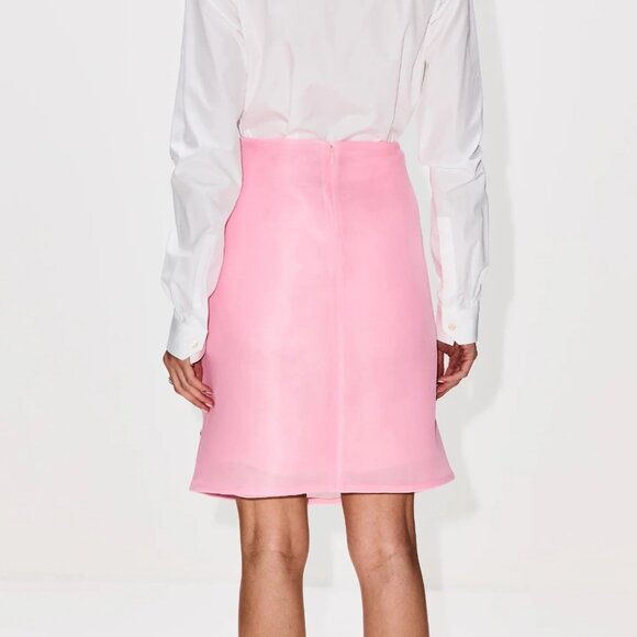 Brandon Maxwell The Leanne Crystal-Embellished Pencil Skirt, Light Pink, Size 0 - Picture 2 of 15